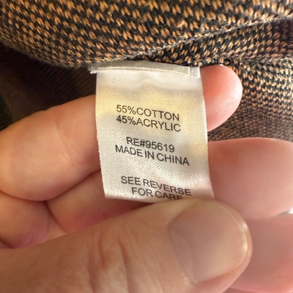 Fever Women's Size Small Medium S/M Sweater Poncho Cowl Neck Tan Black Oversized - Picture 5 of 8